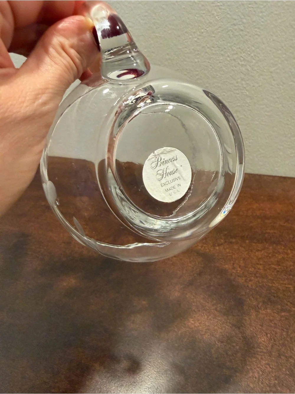 Princess House Crystal Stacking Sugar & Creamer, no lid.